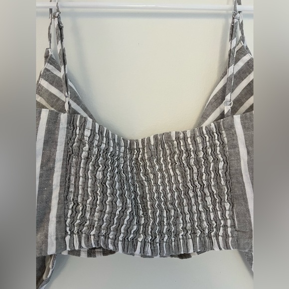 Revolve blue and white striped top with front knot detailing, Size Small - Picture 8 of 8